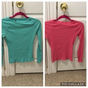 TWO GAP Long Sleeve Ribbed Tees Medium